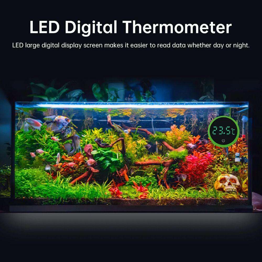 Kabelloses Aquarium Thermometer LED Display Temperaturregler Hydroponik