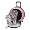 Pet Trolley Case Portable Transparent Cat BagMulti-purpose Cat Space Capsule Trolley Cat Carriers Bag for Outdoor Travel Camping