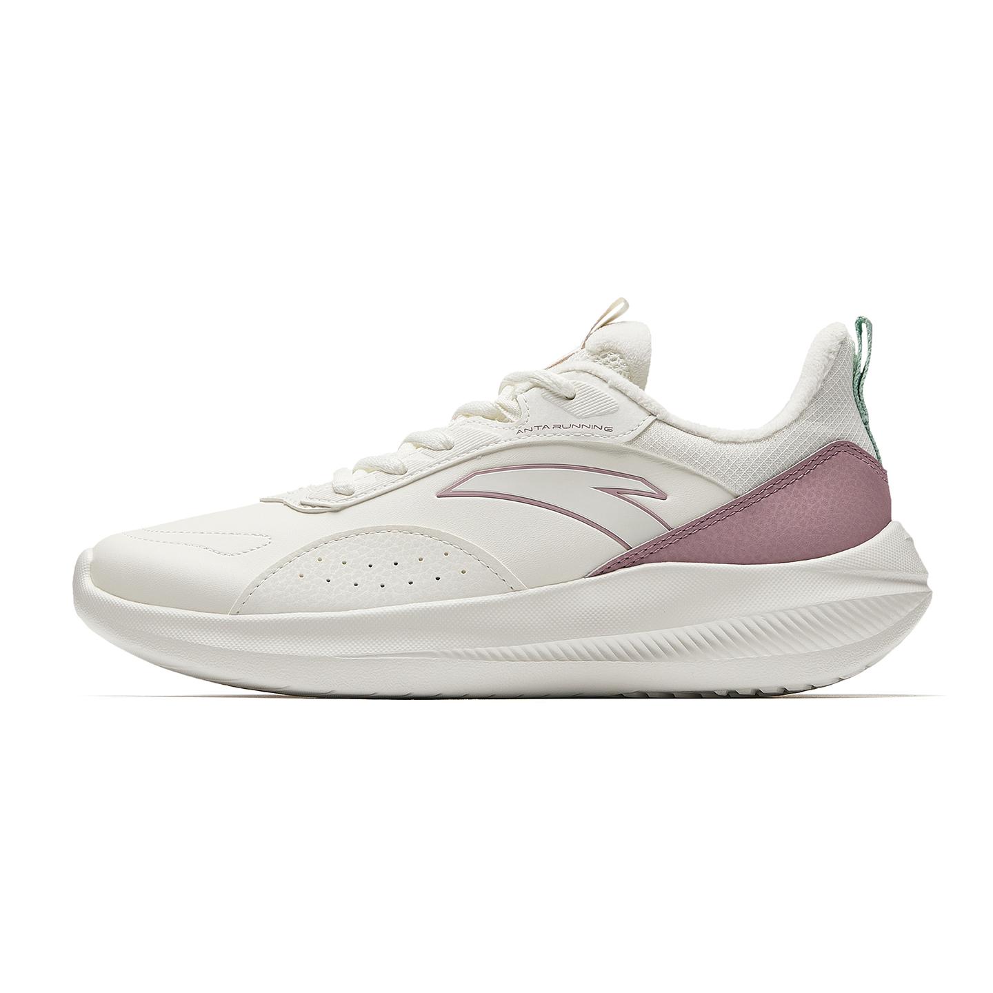 

Anta Flow Cloud Simple Fashion Versatile Breathable Shock Absorption Low-Top Casual Running Shoes Women sneaker Ivory-White Purple 922525506F-12 36.5