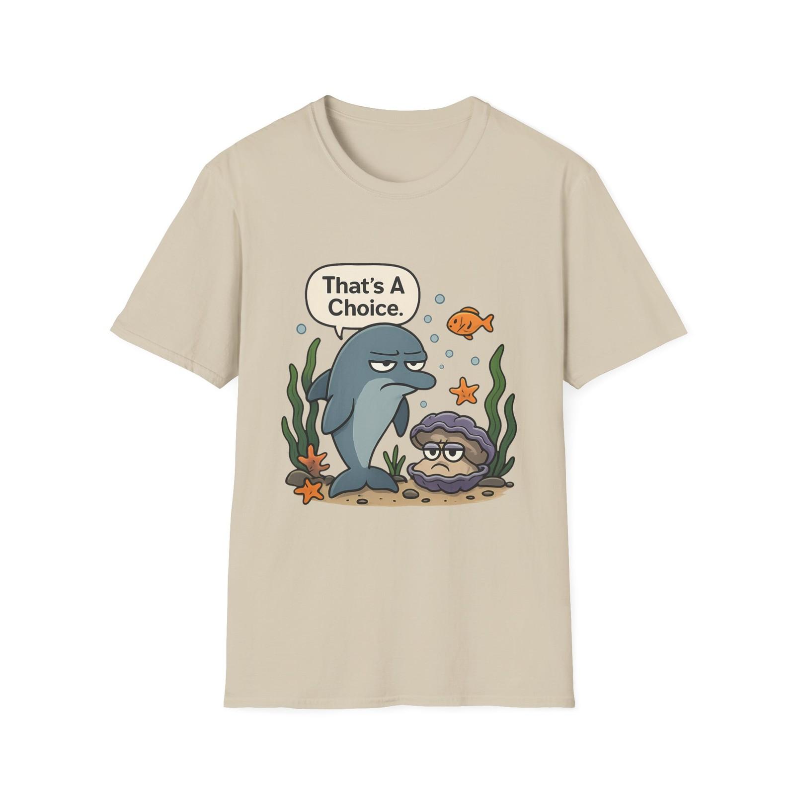 Unisex Softstyle Judgey Dolphin Funny T-Shirt Mens Womens Tees Top – Snarky Ocean Humor – Sea Life S