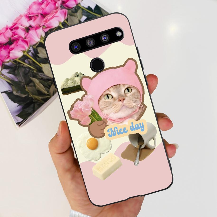 For LG V50 ThinQ 5G Case LM-V500EM Phone Cover Fashion Flower Butterfly Soft Silicone Back Cover For LG V40 V50s Thinq 5G Bumper