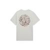 Li Ning T Shirts Unisex Ecru Crew Neck Moderate Straight Fit AHSS171-1