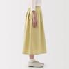 MUJI Women's Hemp Cotton Easy Long Skirt, BE1VBA5S, Yellow, Size L