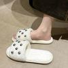 Flat Fluffy Fur Slippers Women Solid Warm Furry Slippers Women Winter House Flip Flops Home Rivet Slides Flat Indoor Floor Shoes