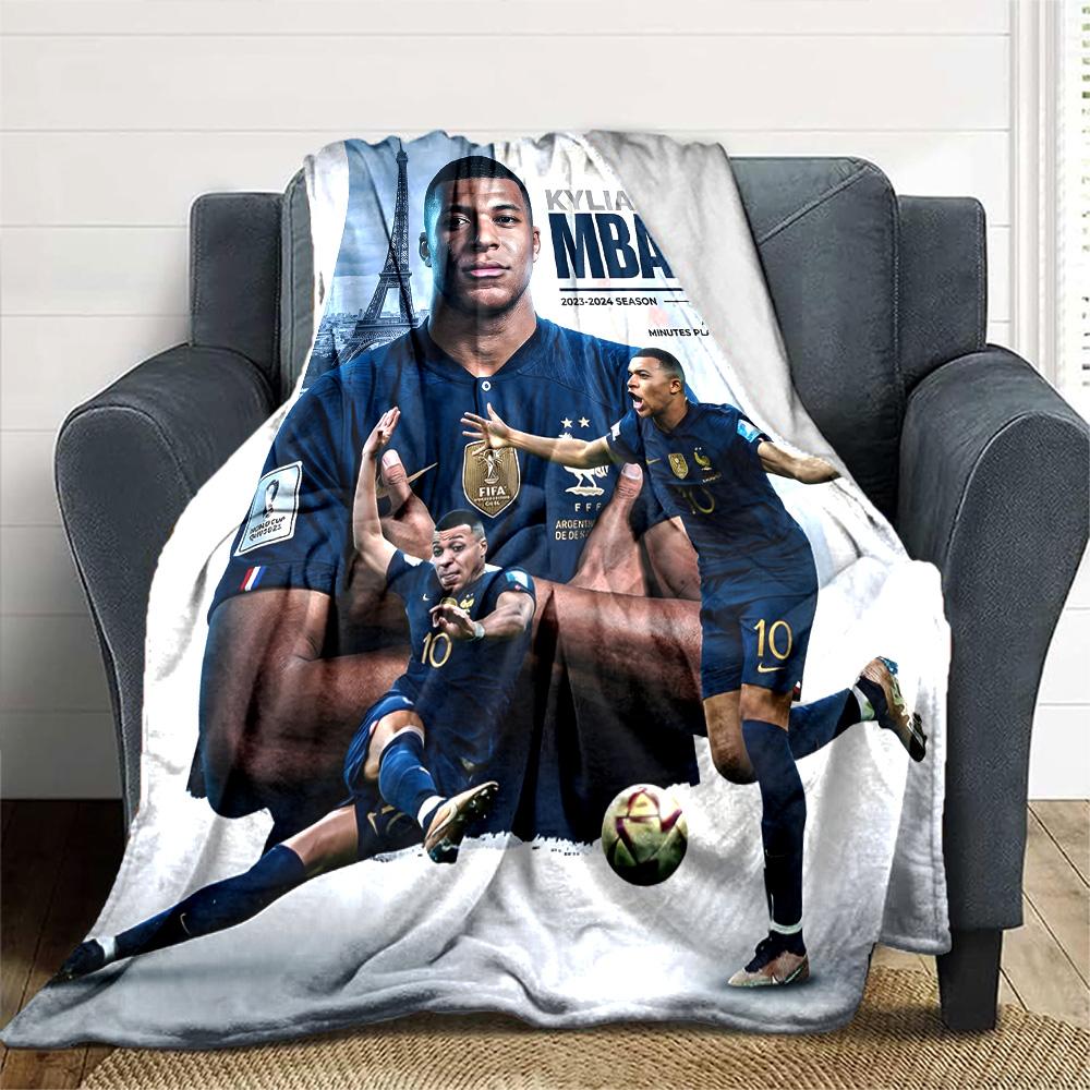 1pc Mbappe10 Blanket, Gift, for Men and Women, Soft Blanket, Good for Sofa Bed Couch Travel, Lightweight Flannel Blanket