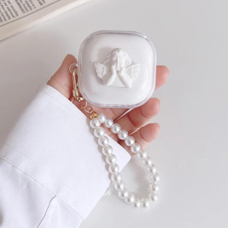 For Anker Soundcore R50i /P20i / R50i NC K20i C30i P30i P40i Cute Love/angel Pendant Transparent Silicone Earphone Cover