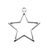 Nested Star Charms Multi Color Alloy Pendants For Double Star Themed Jewelry