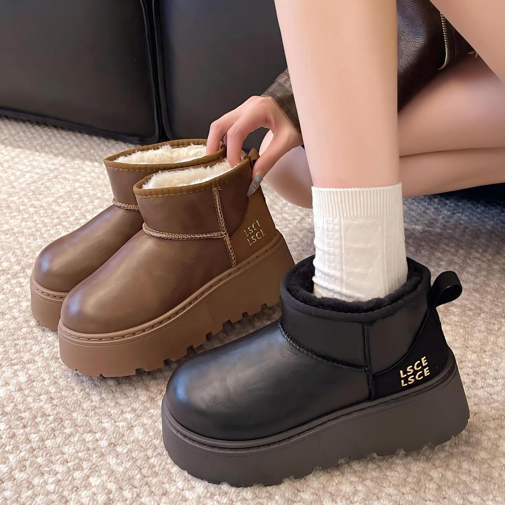 Thick-soled Velvet Doudou Boken Shoes for Women 2025 Winter New Outer Wear Fluffy Shoes To Keep Warm Thick-soled Snow Boots for Women