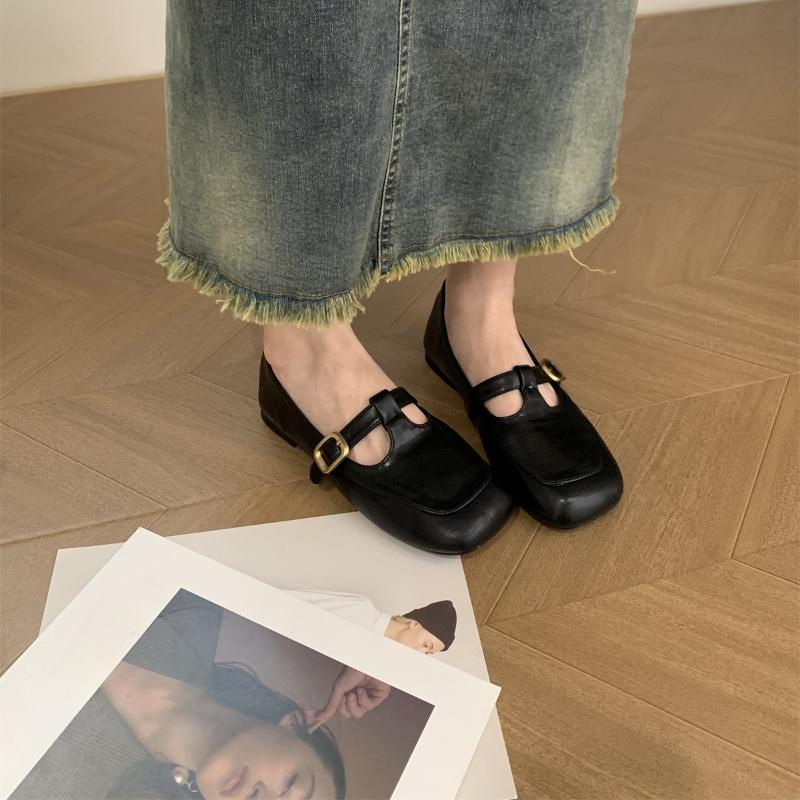 

Мода 2025 Новая весна Женские балетки Туфли Мэри Джейн Модные неглубокие Женские уличные балетки Женский комфорт Уличные повседневные лоферы Обувь 35 чёрный