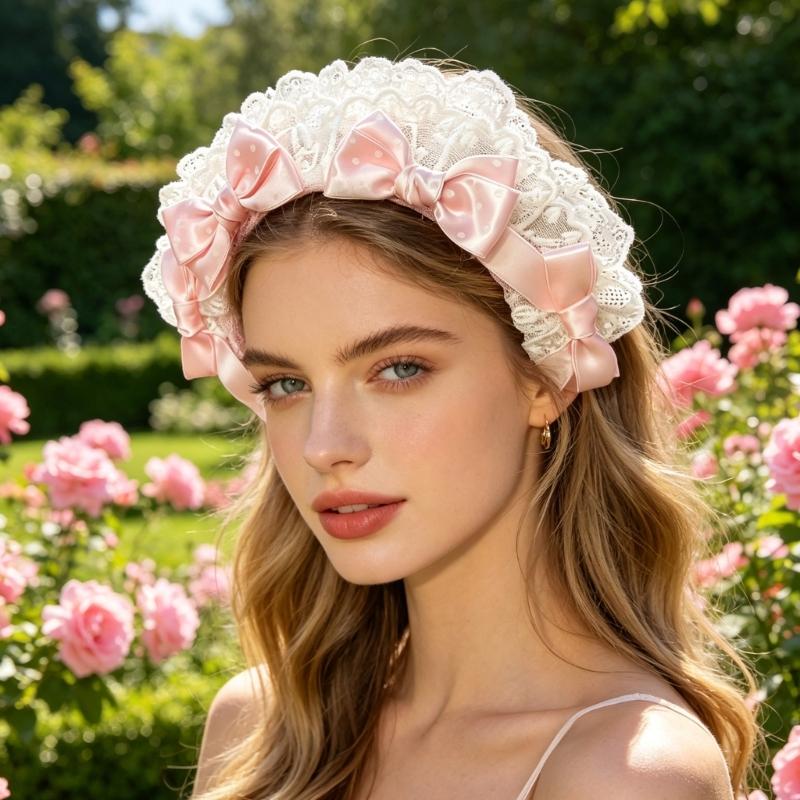 Japanese Style Lace Hair Accessory With Large Butterfly Bows Harajuku Fashion Headpiece Perfect For Summer Outfits