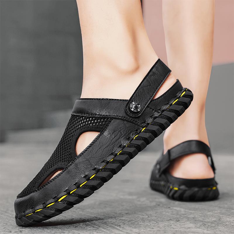 Modă Sandale de Vară cu Plasă Respirabilă Bărbați Pantofi de Mers în Aer Liber Antiderapante Sport Papuci de Casă de Înaltă Calitate Confortabili Uscare Rapidă Sandale de Plajă