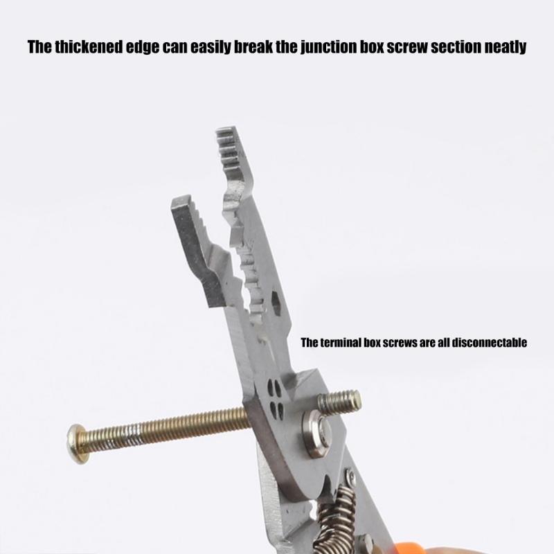 10 In 1 Multifunctional Wire Stripper and Cutter Cable Crimping Tool for Electrical Work with Ergonomic Curved Handle