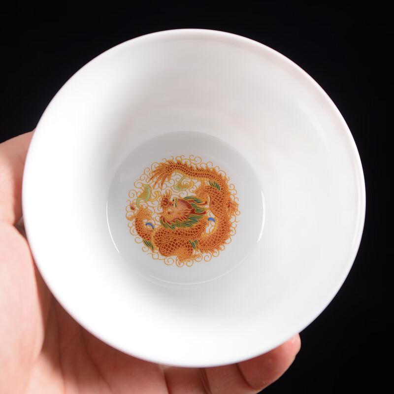 Chaxun Gold Filigree Dragon Master Teacup