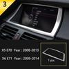 For BMW X5 X6 E70 E71 E72 Car Styling interior Buttons panel frame Decoration Cover Trim Car Sticker stainless steel Accessories