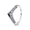 Original 925 Sterling Copper Ring Wishbone Love Heart Crystal Rose Gold Rings For Women Wedding Engagement Birthday Gift Zircon