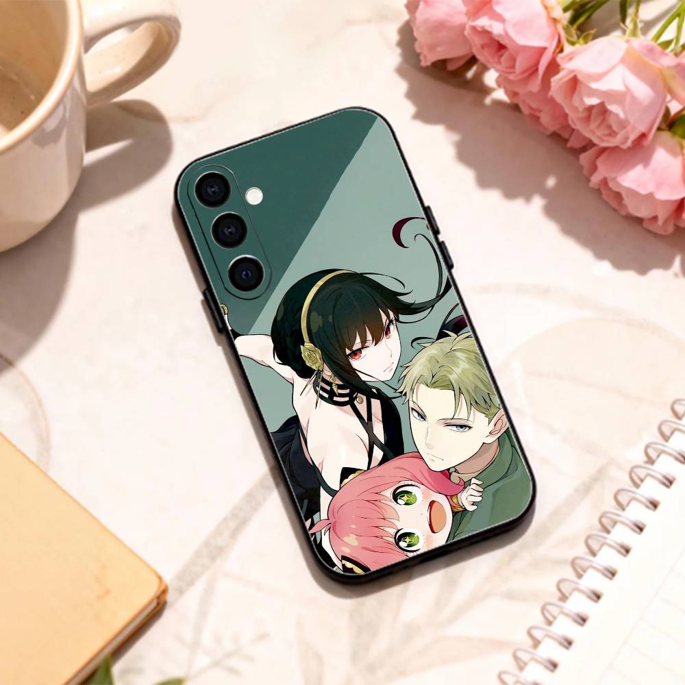 Anya F-Forger Spy x Family phone Case For Samsung Galaxy A73,A72,A71,A70,A53,A52,A51,Others Soft Black Shell