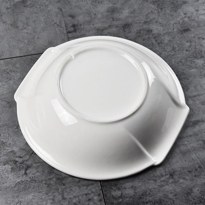 Large White Double-Handled Ceramic Soup & Noodle Bowl - Hotel & Home Tableware