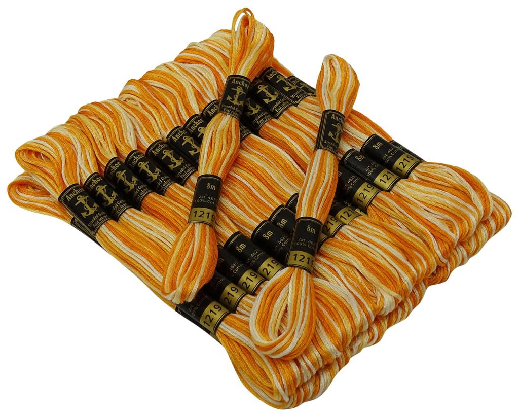 IBA Indianbeautifulart Ață dublă din bumbac cu șuvițe din punct de cruce pentru broderie manuală Ață dentară 25 frici-maro și