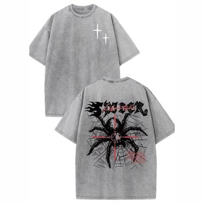 220GSM Acid Wash Cotton 100% T Shirt Men or Women Streetwear Vintage Summer Printed T Shirt