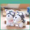 Cute Plush Schnauzer Bag Charm Ultra Soft Short Plush Keychain 12cm