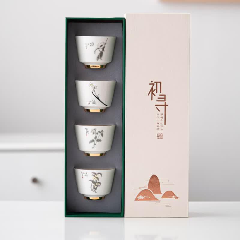 Sushic Ceramic Floral Master Tea Cup Set