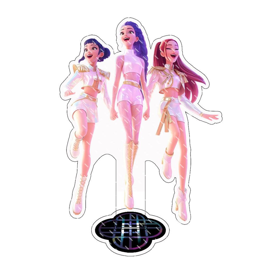Anime KPop Demon Hunters Figure Acrylic Stand Model Rumi Mira Zoey Birthday Tabletop Decoration Christmas Fans Gifts 15cm