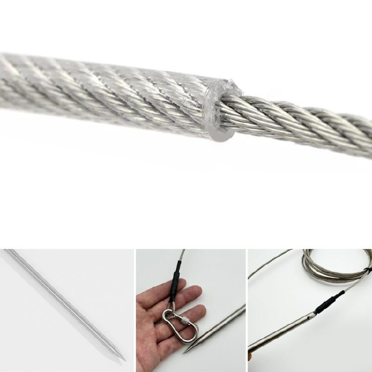 Spear Fishing Fish Stringer Replacement Fish Needle Hook Stringer with Cable and Float Ball Fishing Equipment Enduring