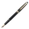 Great MONTBLANC Fountain Pen Meisterstück Classic White Star Black 14K Mens Used