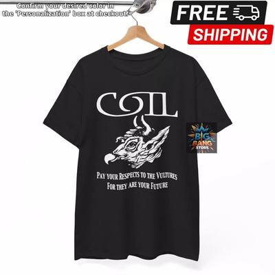COIL Vultures Shirt Throbbing Gristle TShirt Music Band Punk Metal Unisex Tee Unisex T-Shirt