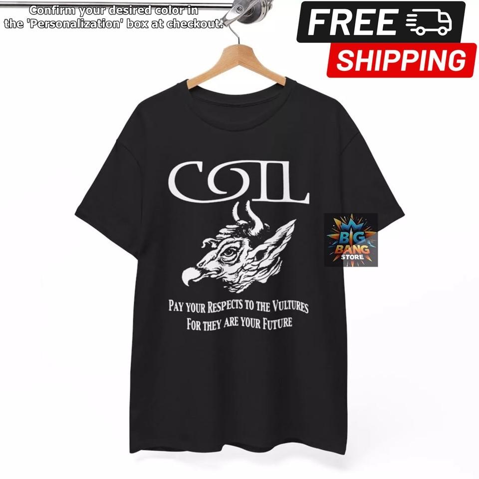 COIL Vultures Shirt throbbing gristle TShirt Music Band Punk Metal Unisex tee Unisex T-Shirt L