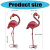 Weather Resistant Iron Flamingo Garden Sculpture Easy Relocate Design Suitable For Backyard Landscape Pool Area Styling