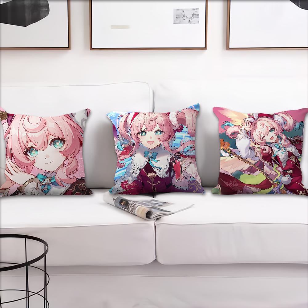 Game Hyacine Game Honkai Star Rail Cushion Cover Pillow Cover Decoration Room Home Sofa Living Office Car Nordic Simplicity