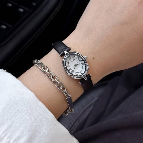 Belt Temperament Women's Waterproof Watch Vintage Dial Roman 9856