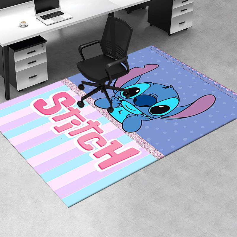 Office Rug Stitch, Cute theme 3D Printed Anti-Slip Rug-Machine Washable for Living Room