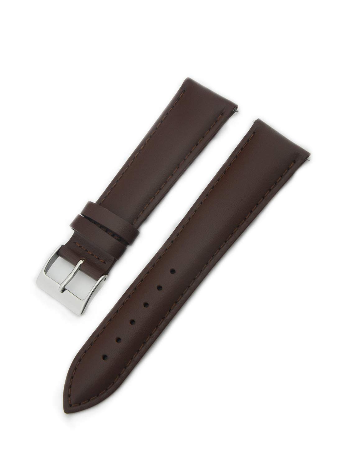 CASSIS Calfskin Watch Strap, Waterproof Backing, REIMS 21mm, Dark Brown, with Replacement Tool, U10257A1032021