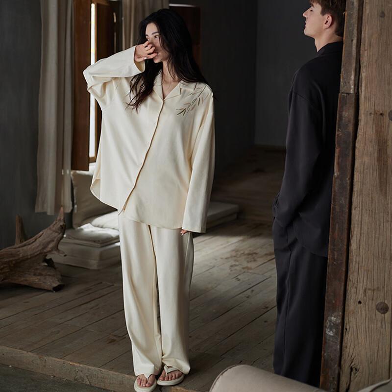 Caramea Knit Cotton ong Seeve oungewear Set Pajamas Wearabe Outside 2025 New Coupe Pajamas