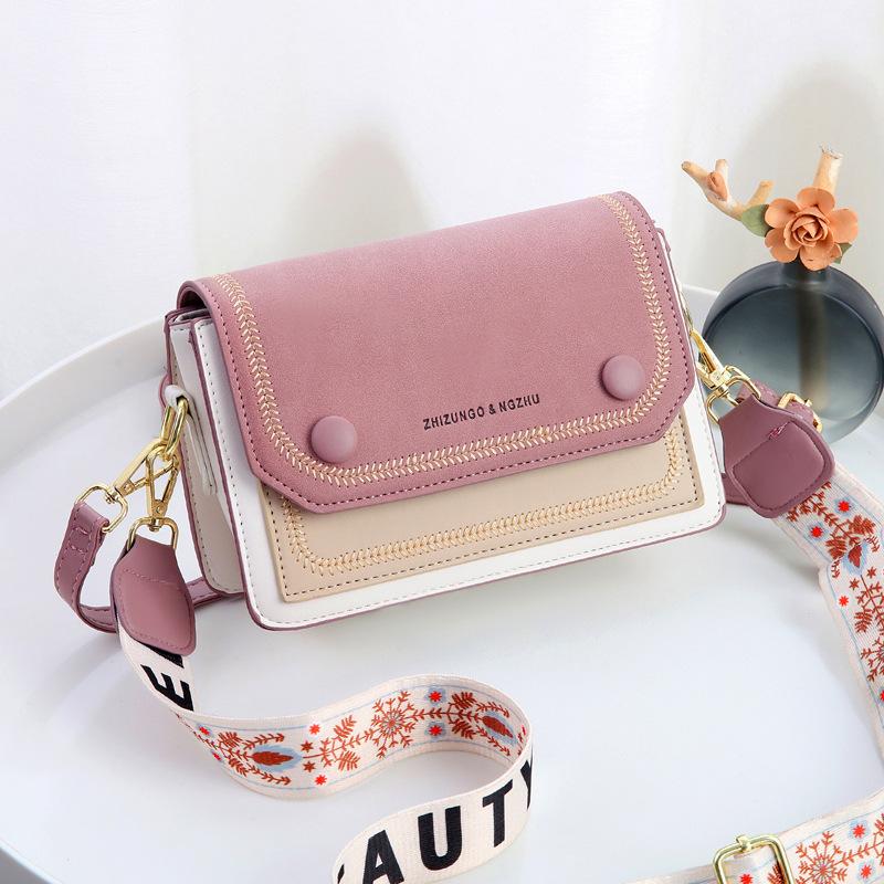 Valentine's Day Gift Small Bag Women's Summer New Fashion Shoulder Bag Niche Wide Shoulder Strap Messenger Bag Delivery