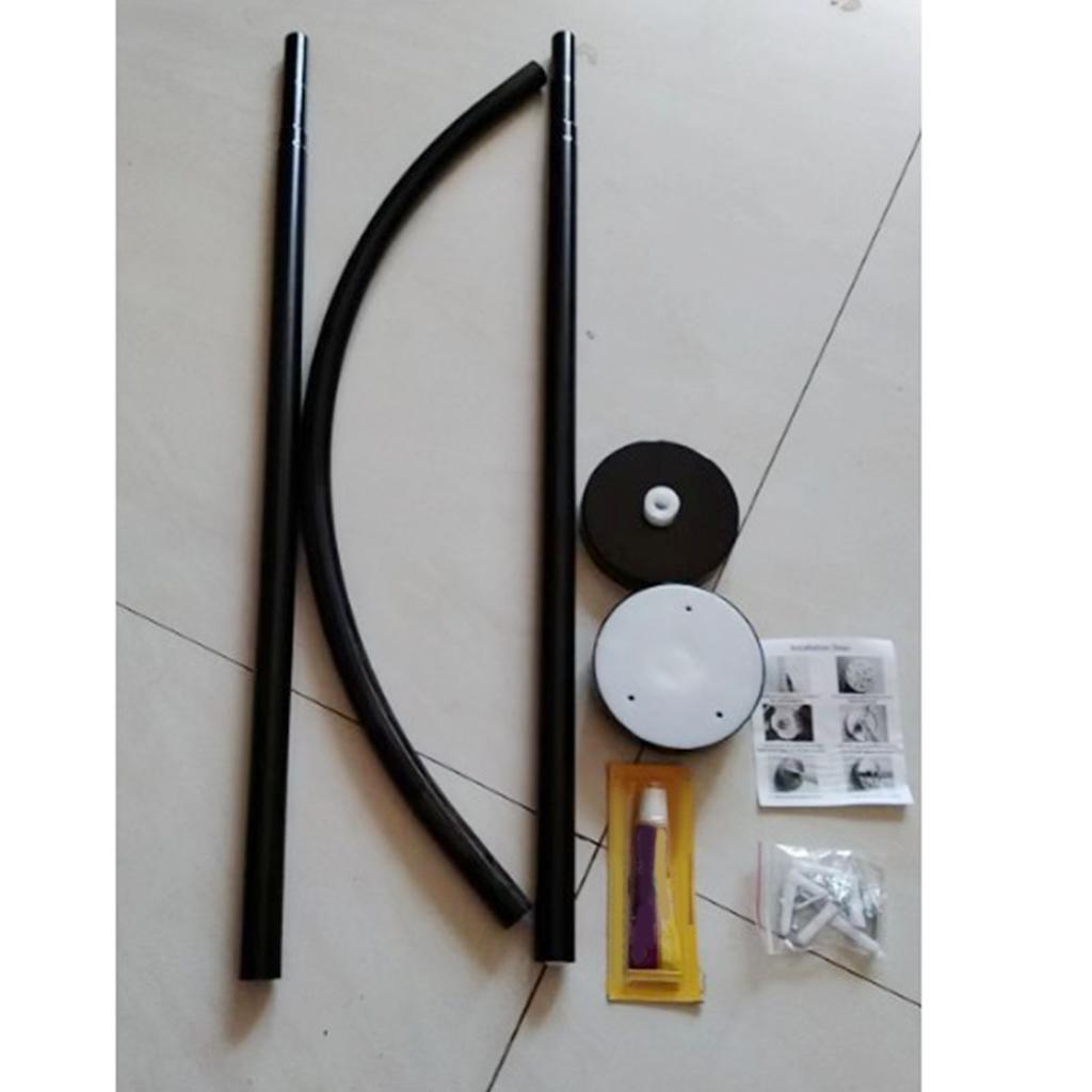 Curved Shower Curtain Rod Extendable Wall Mount Stainless Steel Corner Curtain Rod for Bathroom