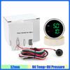 MAIMEIMI Universal 52MM Dual Gauge Flash Alarm Digital Green Red LED Oil Temperature+Oil Pressure Gauge for Boat Yacht Auto Car