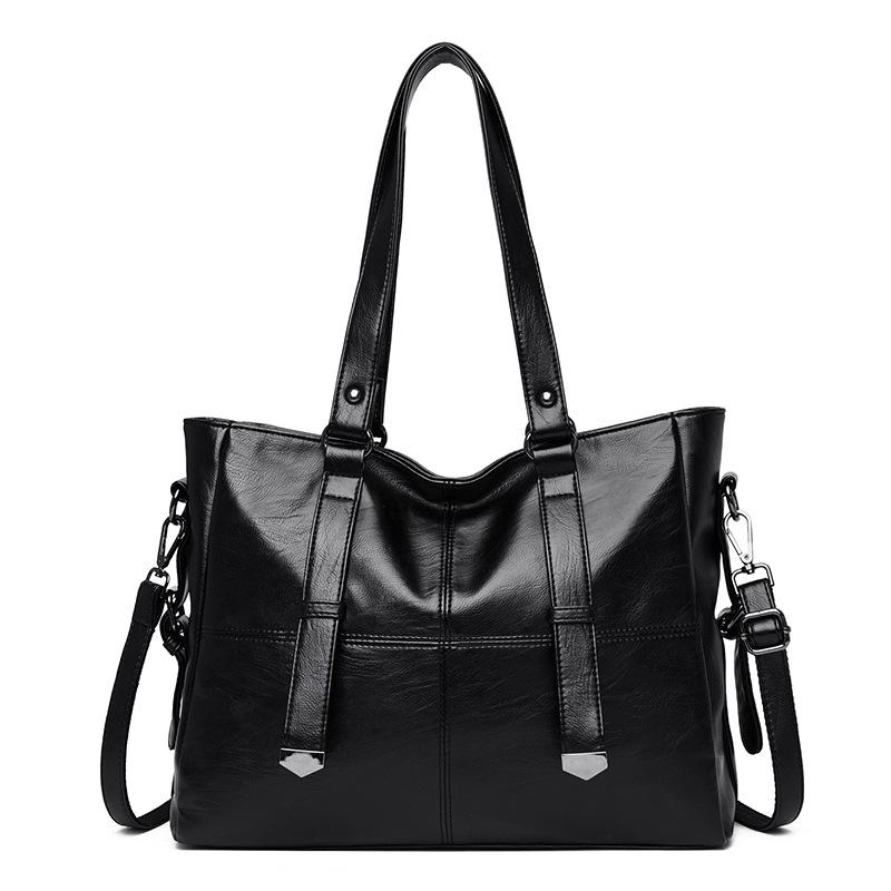 

Новая женская плечевая сумка большой вместимости, ручная сумка-мессенджер 35*12*27cm чёрный