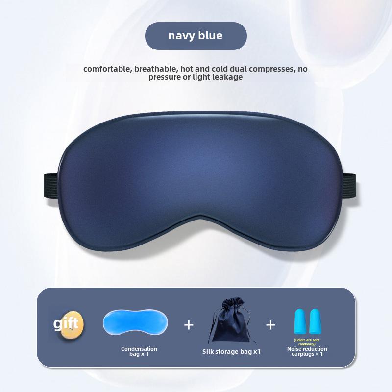 Masque pour les yeux en soie double face pour hommes et femmes: Options de blocage de la lumière et de compresses chaudes/froides pour le sommeil et la relaxation