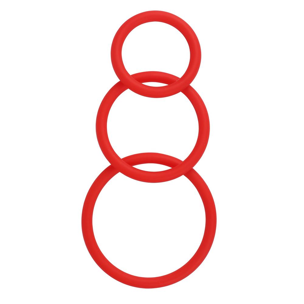 Men's Silicone Penis Ring Set - Extra Thick Enlargement & Masturbation Rings, Adult Sex Toys