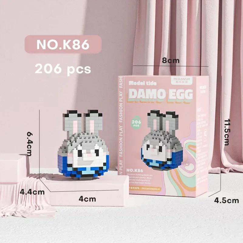 Stitch LinaBell Hello Kitty Sanrio Construction Blocks Damo Egg Cartoon Figrues Bricks Children's Assembly Playthings Model Present