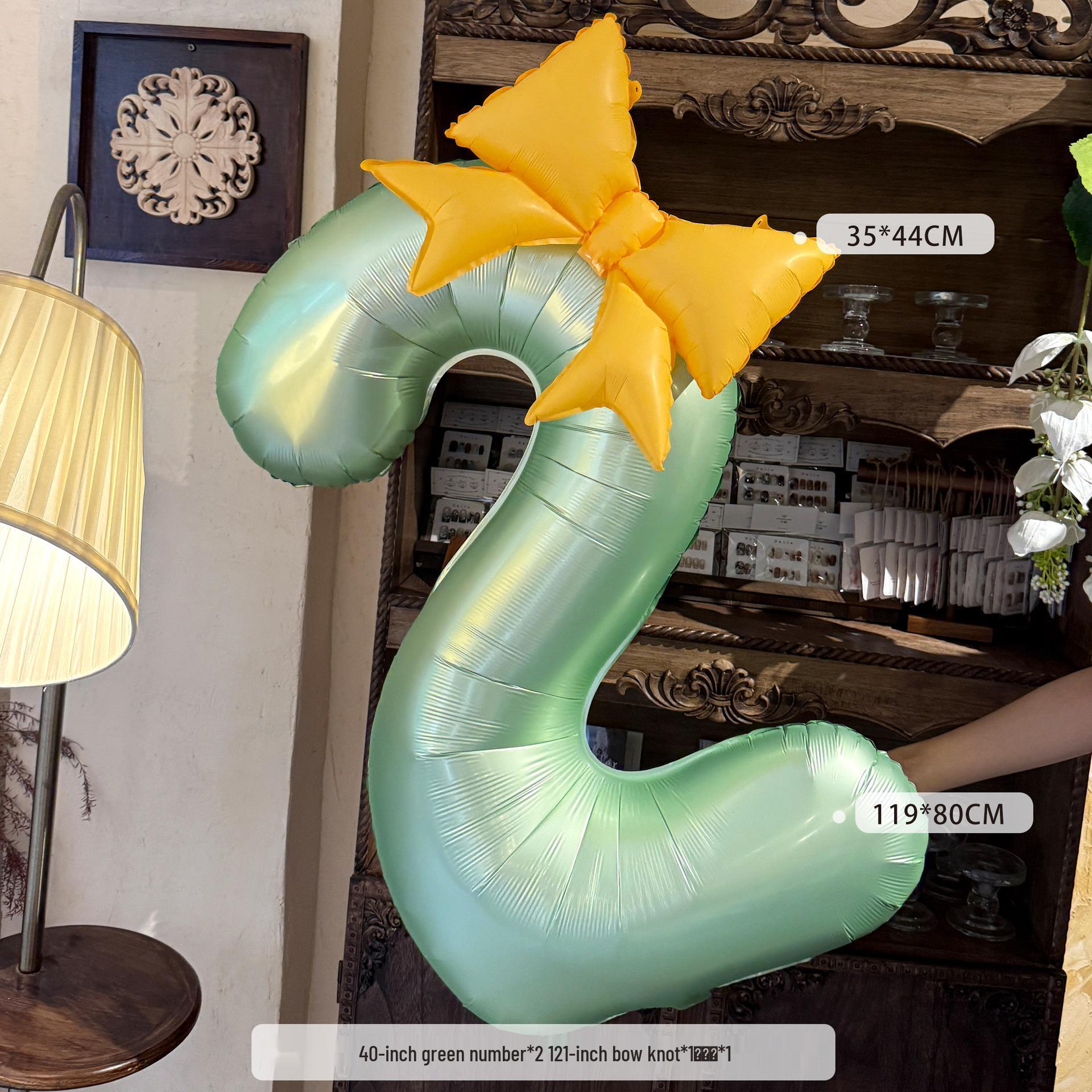 40-inch Large Green Number Balloons for Mall Events, Parties, or Shop Decorations