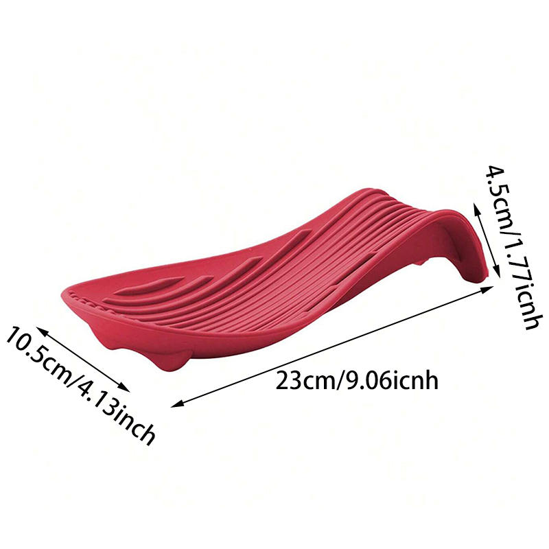 Silicone Kitchenware Tray, Kitchen Spatula, Soup Spoon, Silicone Spoon Holder, Household Thick Insulated Silicone Spoon Holder