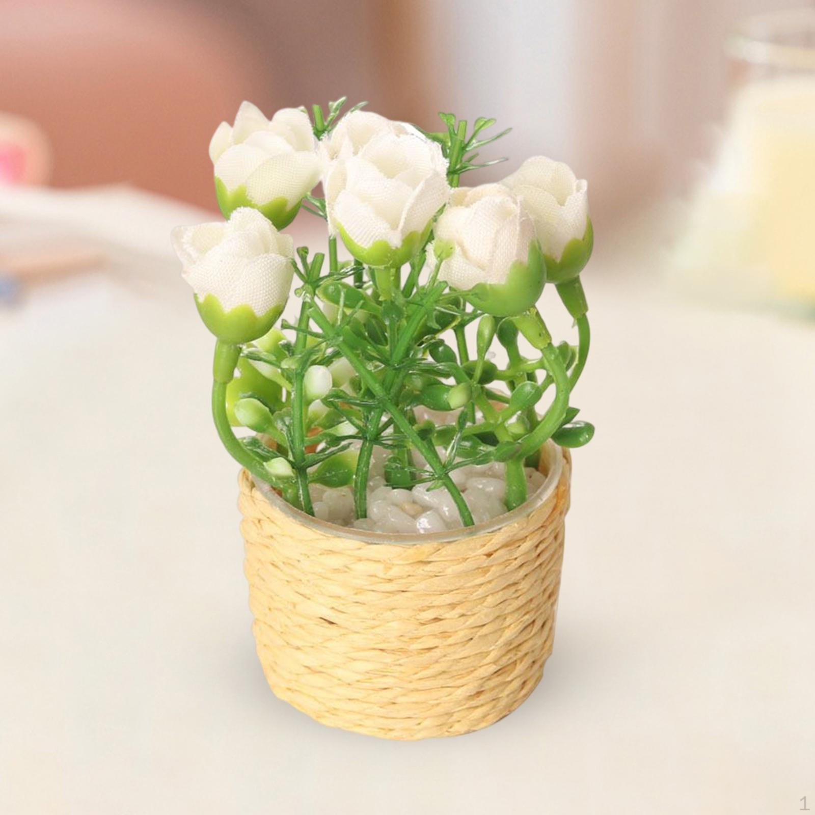 Doll house Potted Scenery Model /6 Fairy Garden Furniture Artificial Bonsai for Mini