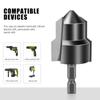 Hexagon Shank PPR Lifting Stepped Drill Bit Plumbing Pipe Reamer  Power Tool  Accessory