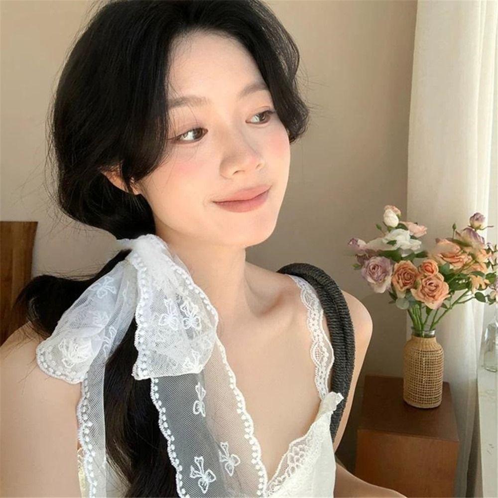 Forest Style Ribbon Headbands Multi-Functional Fairy Hair Tie Fashion Lace Scarf  for Women Girls