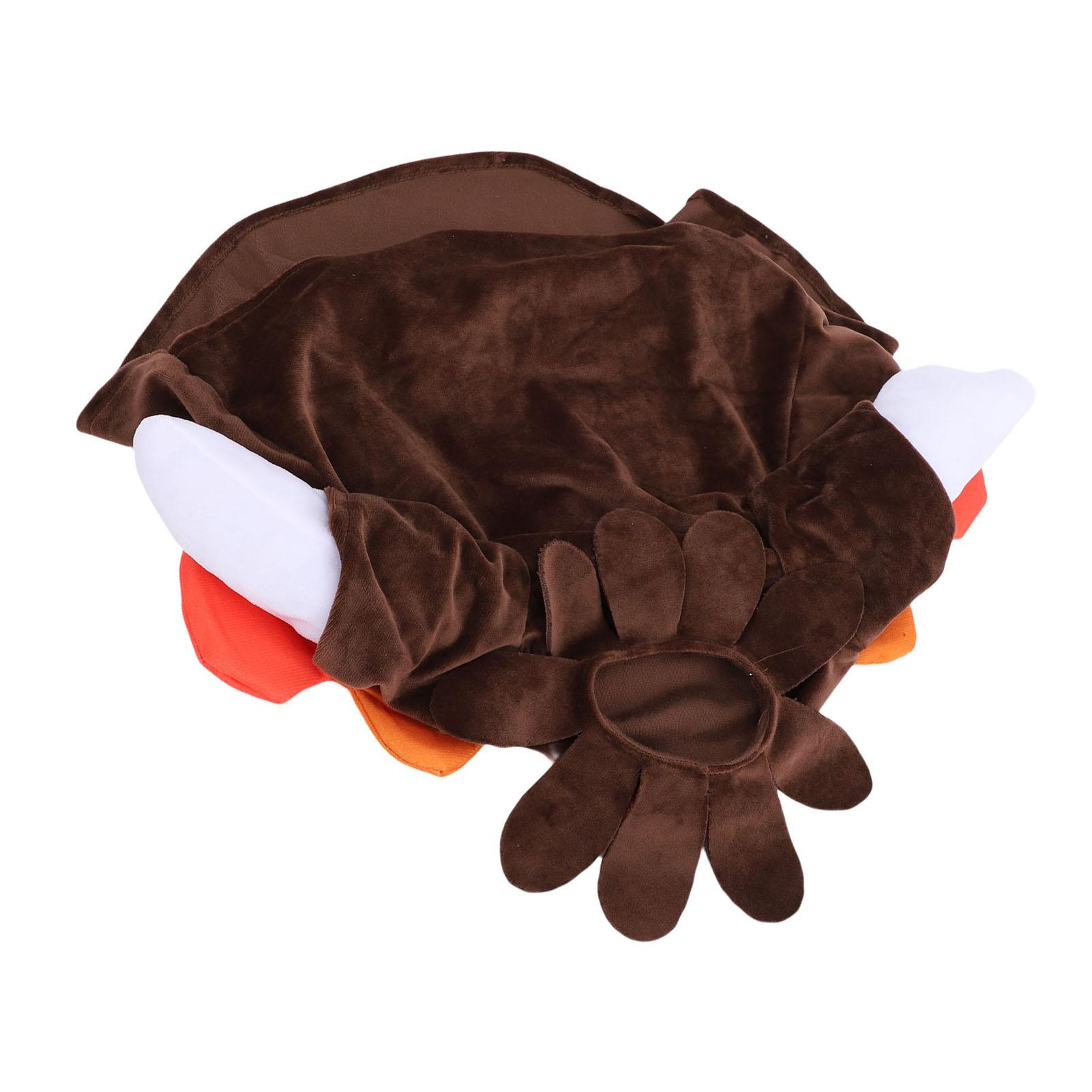 

Thanksgiving Turkey Porch Goose Outfit Plush Cute Fall Turkey Porch Goose Costume for Garden Yard Lawn Statue Decor Brown