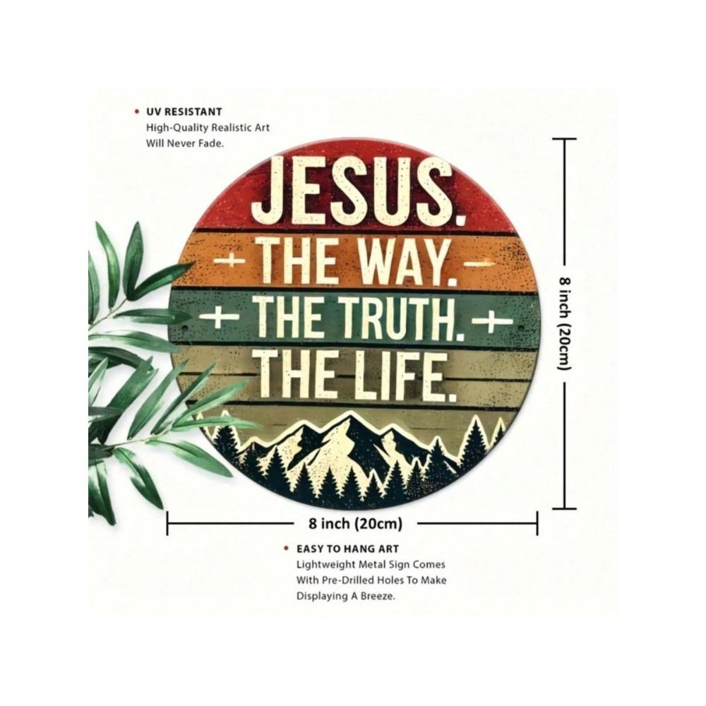 Jesus Ist Der Weg Wahrheit Leben Metall Wandkunst Poster Religiöse Dekoration